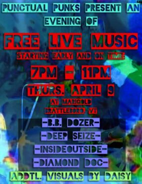 Punctual Punks presents: B.B. DOZER | DEEP SEIZE | INSIDEOUTSIDE | DIAMOND DOC | LIVE VISUALS BY DAISY