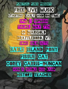 Punctual Punks presents: SABLE ISLAND PONY | FISSURE CAT | COREY CARRIS-DUNCAN | HISTORY TEACHES